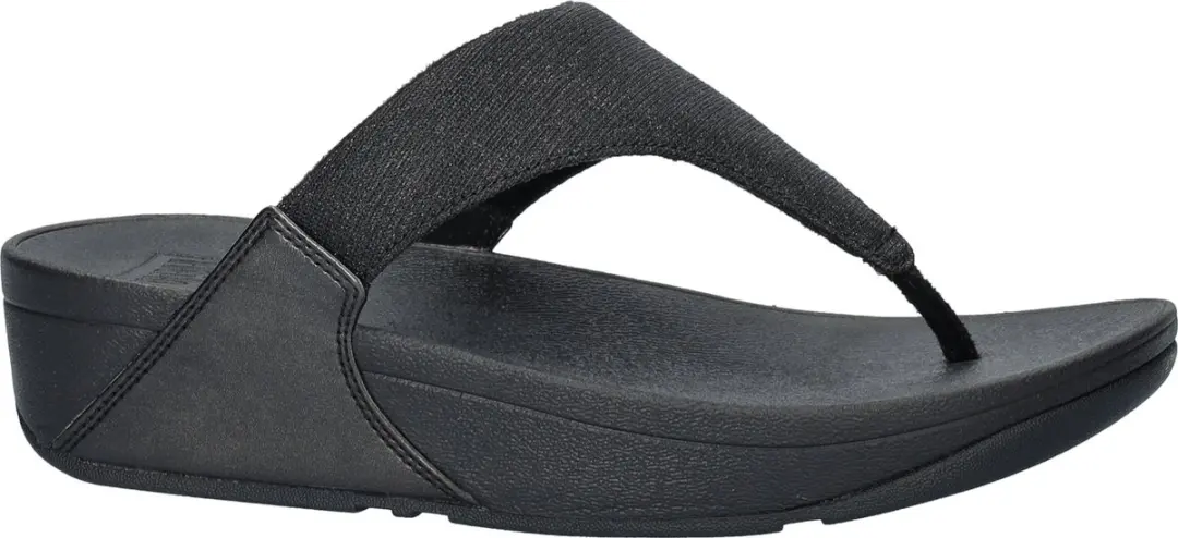 FitFlop Lulu Shimmerlux Toepost Teenslippers FZ7-090 - 37 - Zwart - afbeelding 2 van 6