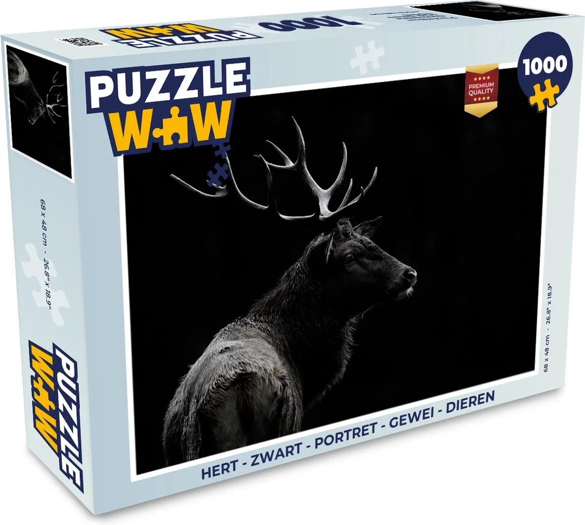 PuzzleWow Hert Legpuzzel 1000 Stuks - Multicolor