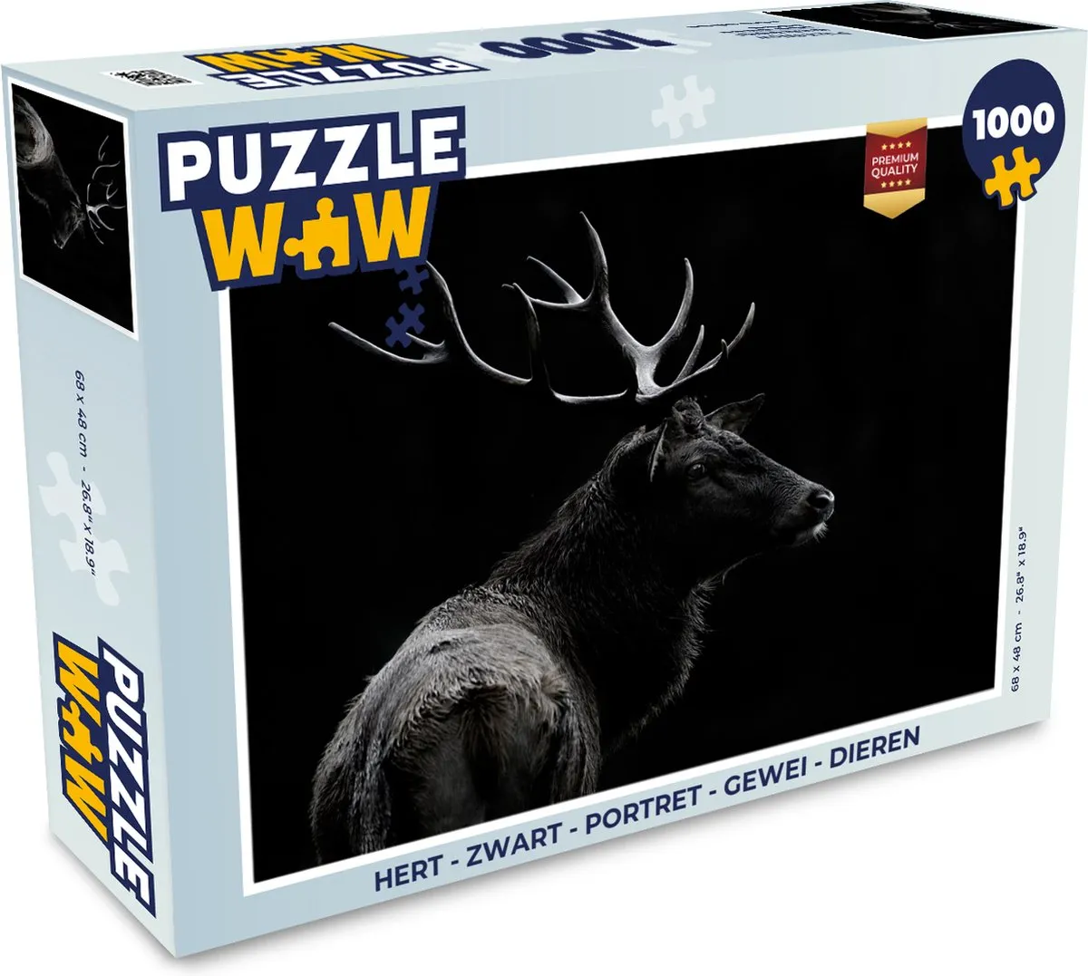 PuzzleWow Hert Legpuzzel 1000 Stuks - Multicolor