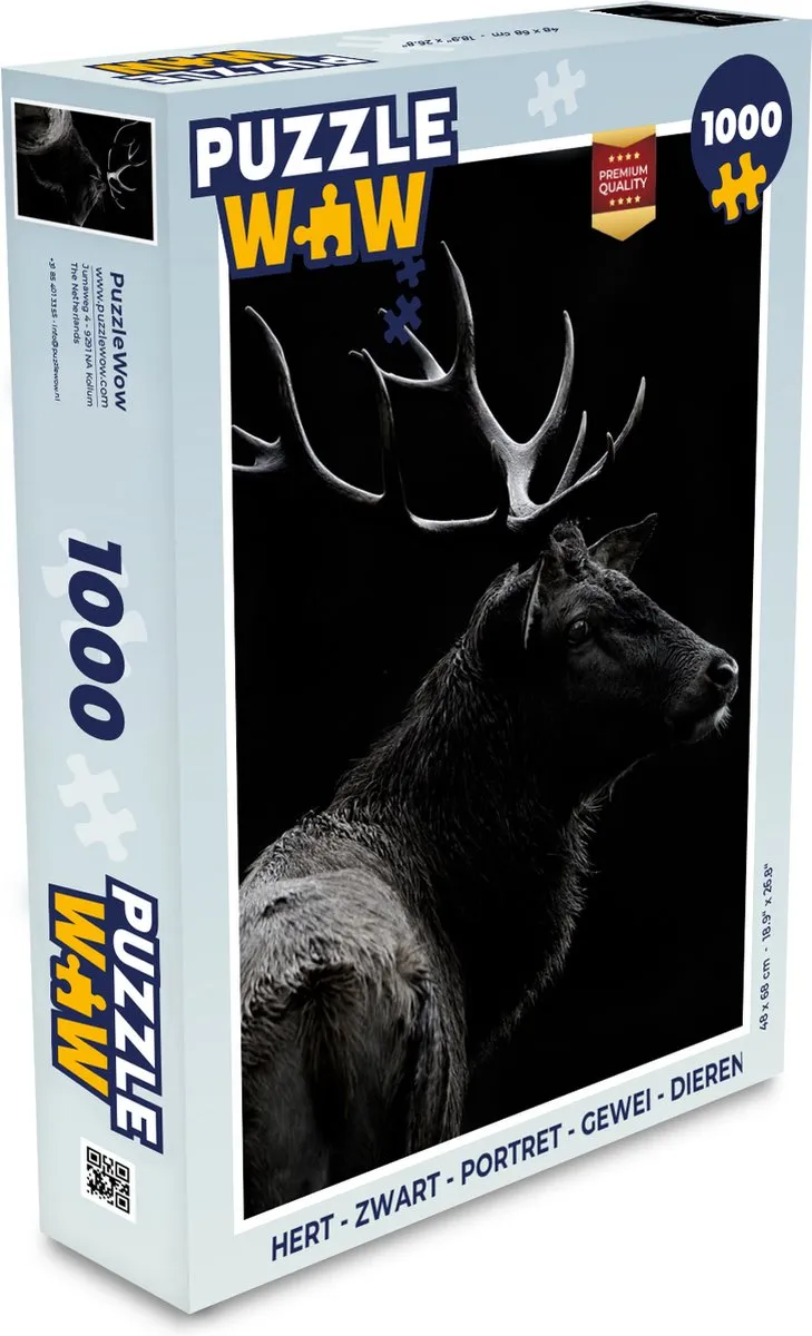 PuzzleWow Hert Legpuzzel 1000 Stuks - Multicolor