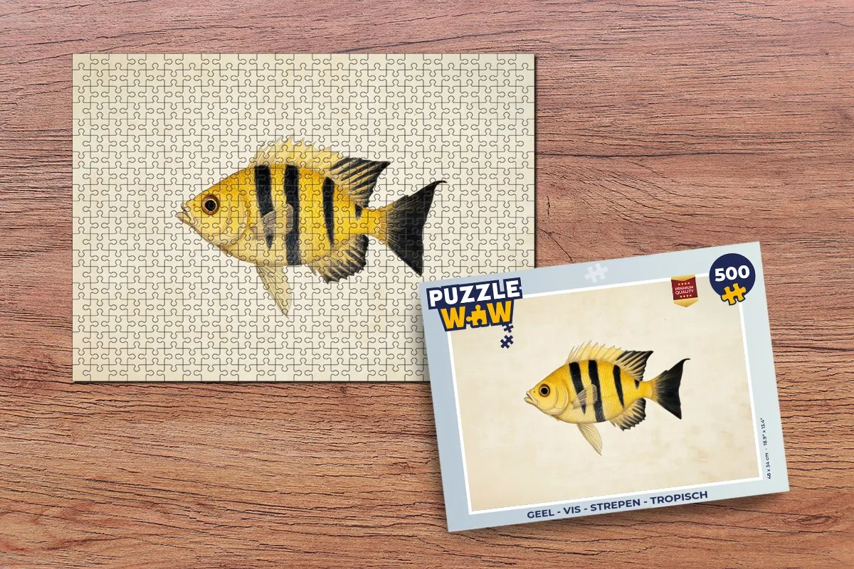 PuzzleWow Tropische Vis Legpuzzel 500 Stuks - Strepen