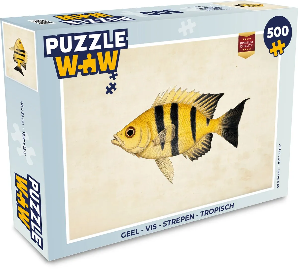 PuzzleWow Tropische Vis Legpuzzel 500 Stuks - Strepen