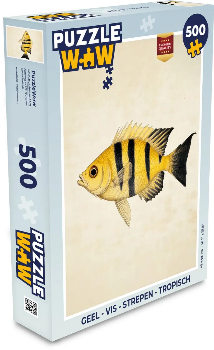 PuzzleWow Tropische Vis Legpuzzel 500 Stuks - Strepen