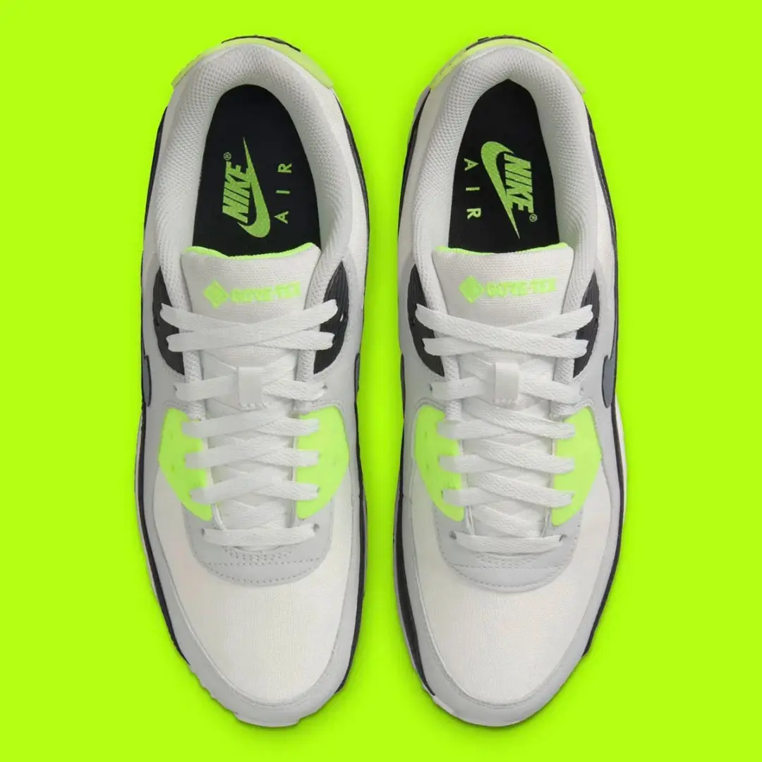Nike Air Max 90 GTX Sneakers - Zwart/Grijs/Wit/ Groen - afbeelding 3 van 5