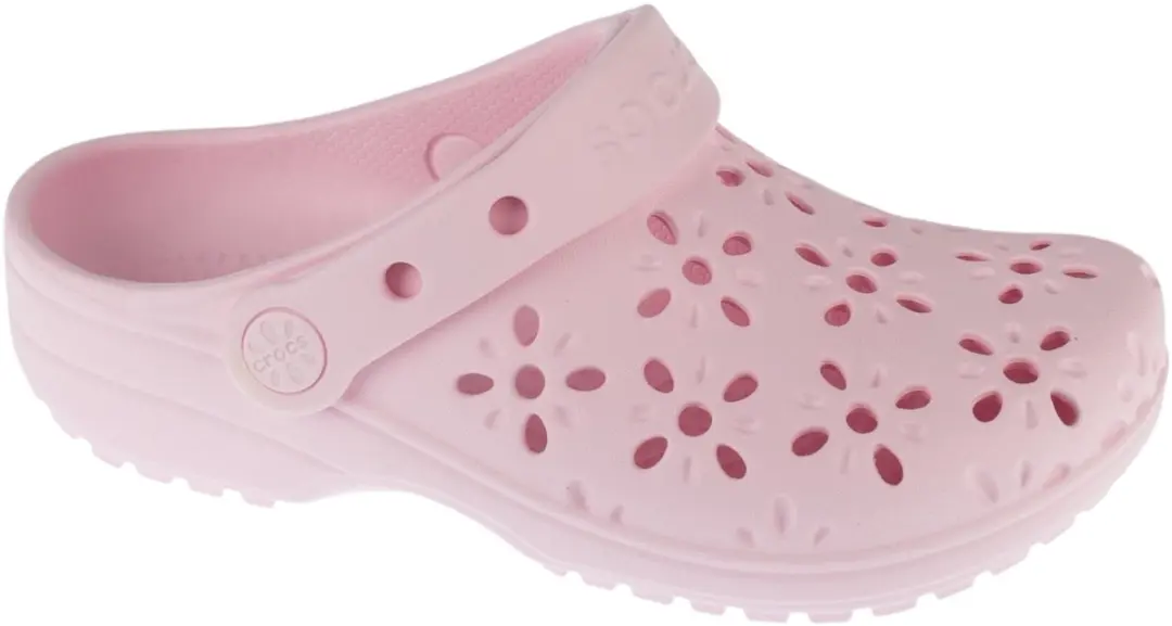 Crocs Classic Floral Cut Out Clog Kids , voor meisje, Roze, Slippers, maat: 32/3