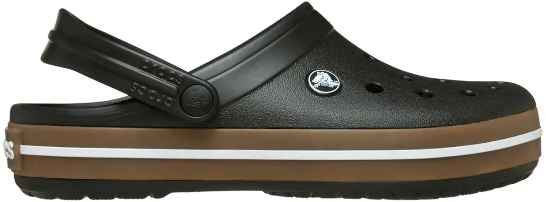 Crocs Crocband Gum Clog Instappers - 45/46 - Zwart/Bruin - afbeelding 2 van 6
