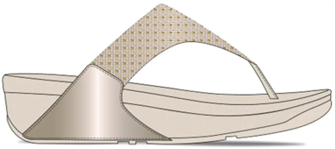 FitFlop FitFlop Lulu Crystal-Mix Metallic Toe-Post Sandals BRUIN