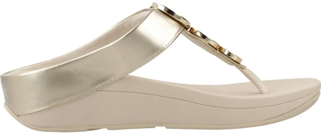 FitFlop Halo Bead-Circle Teenslipper HJ1-675 - Metallic Beige - afbeelding 3 van 6