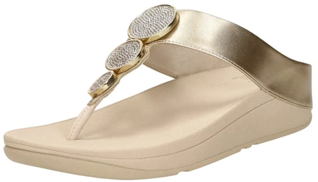 FitFlop Halo Bead-Circle Teenslipper HJ1-675 - Metallic Beige - afbeelding 5 van 6