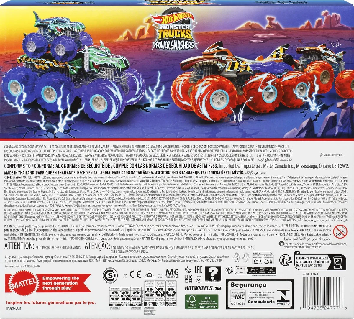 Hot Wheels Monster Trucks Big Rig Multipack HYJ29 - Meerkleurig