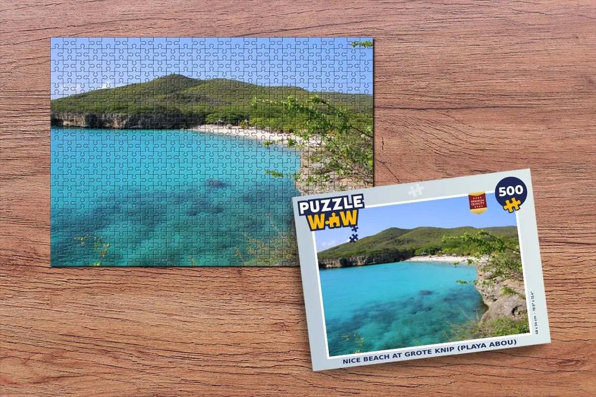 PuzzleWow Strand Curaçao Legpuzzel 500 Stuks - Multicolor