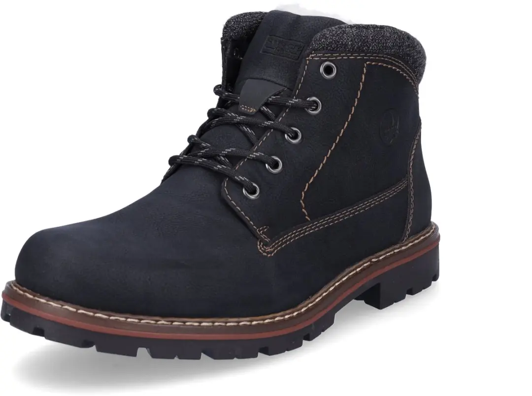 Rieker heren veterboot zwart