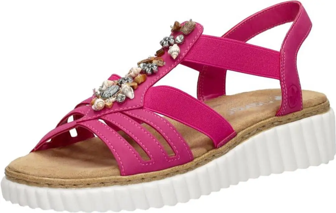 Rieker Sandalen Plat Sandalen Plat - Fuchsia - Maat 41 - afbeelding 4 van 6