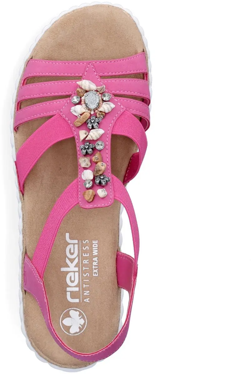 Rieker Sandalen Plat Sandalen Plat - Fuchsia - Maat 41 - afbeelding 5 van 6