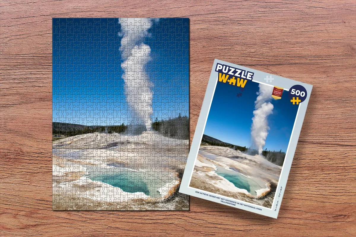 PuzzleWow Legpuzzel 500 Stuks - Geiser Nationaal Park Yellowstone Multicolor