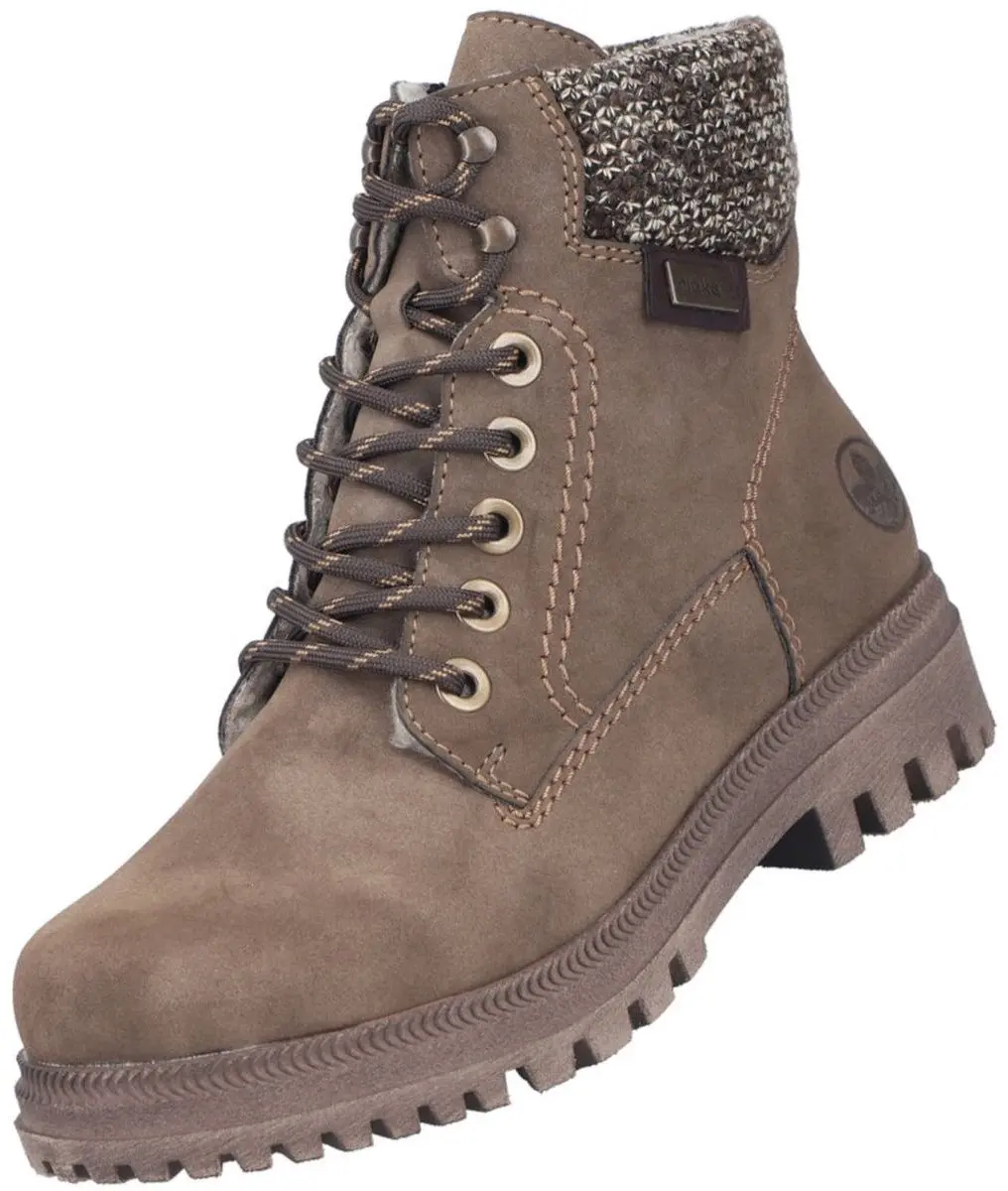 Rieker dames enkellaarsjes, gevoerd, bruin Y7621-25