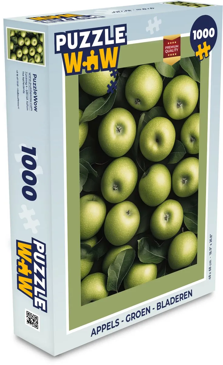 PuzzleWow Appels Groene Legpuzzel 1000 Stuks