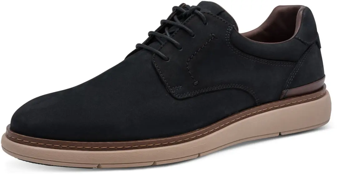 Tamaris heren leren halfschoenen 1-13627-47-805 veterschoenen blauw
