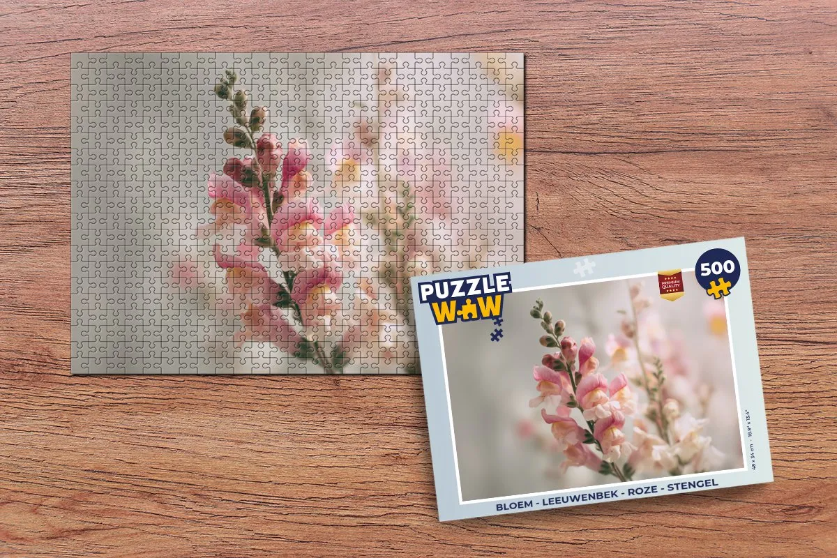 PuzzleWow Leeuwenbek Legpuzzel 500 Stuks - Roze