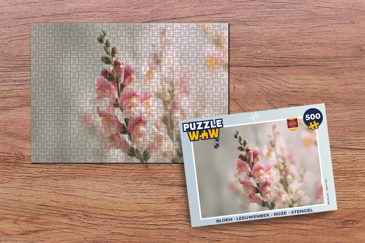 PuzzleWow Leeuwenbek Legpuzzel 500 Stuks - Roze