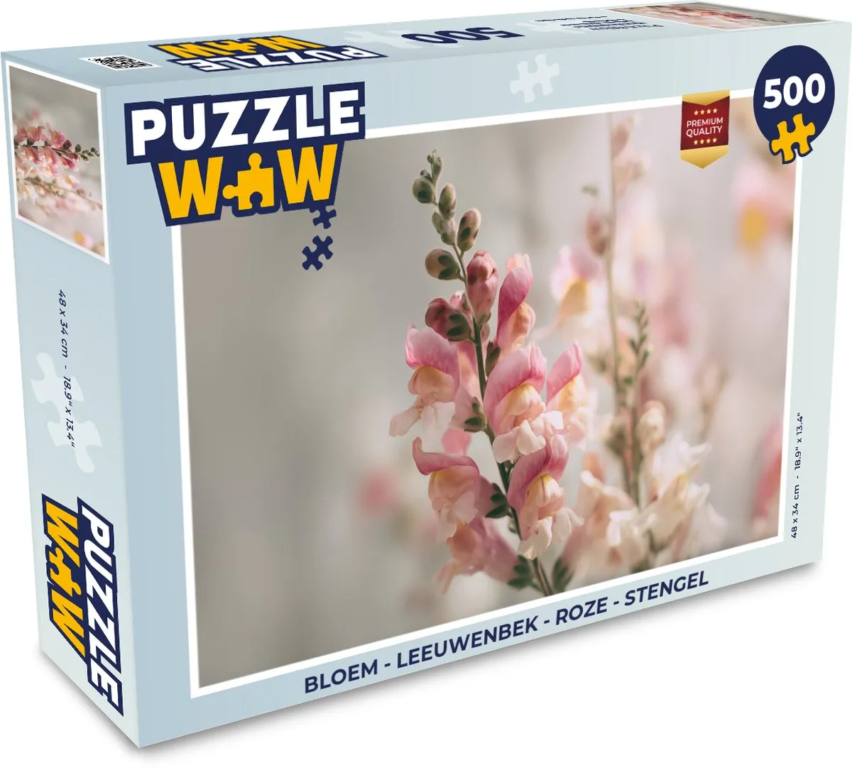 PuzzleWow Leeuwenbek Legpuzzel 500 Stuks - Roze