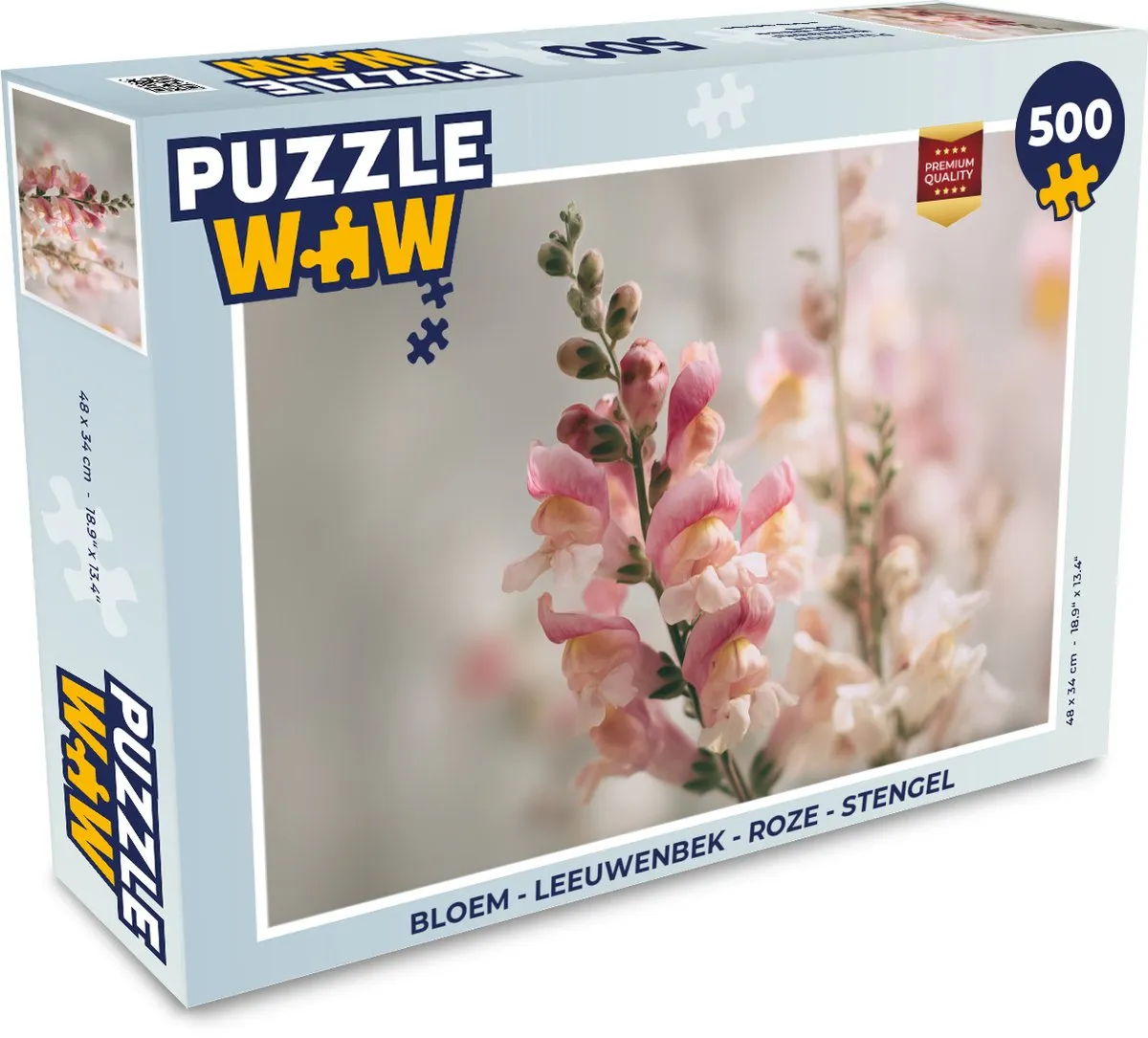 PuzzleWow Leeuwenbek Legpuzzel 500 Stuks - Roze