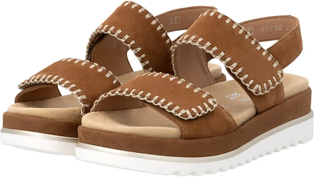 Noccia leren sandalen met sleehak