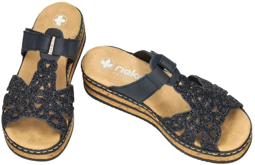 Rieker Dames Slides 36 - Blauw