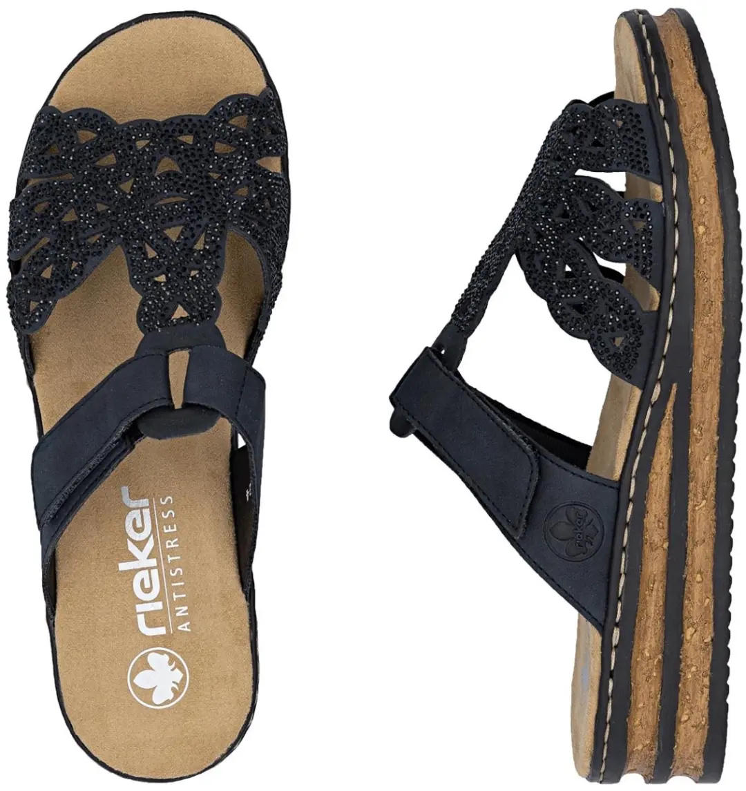 Rieker Dames Slides 36 - Blauw