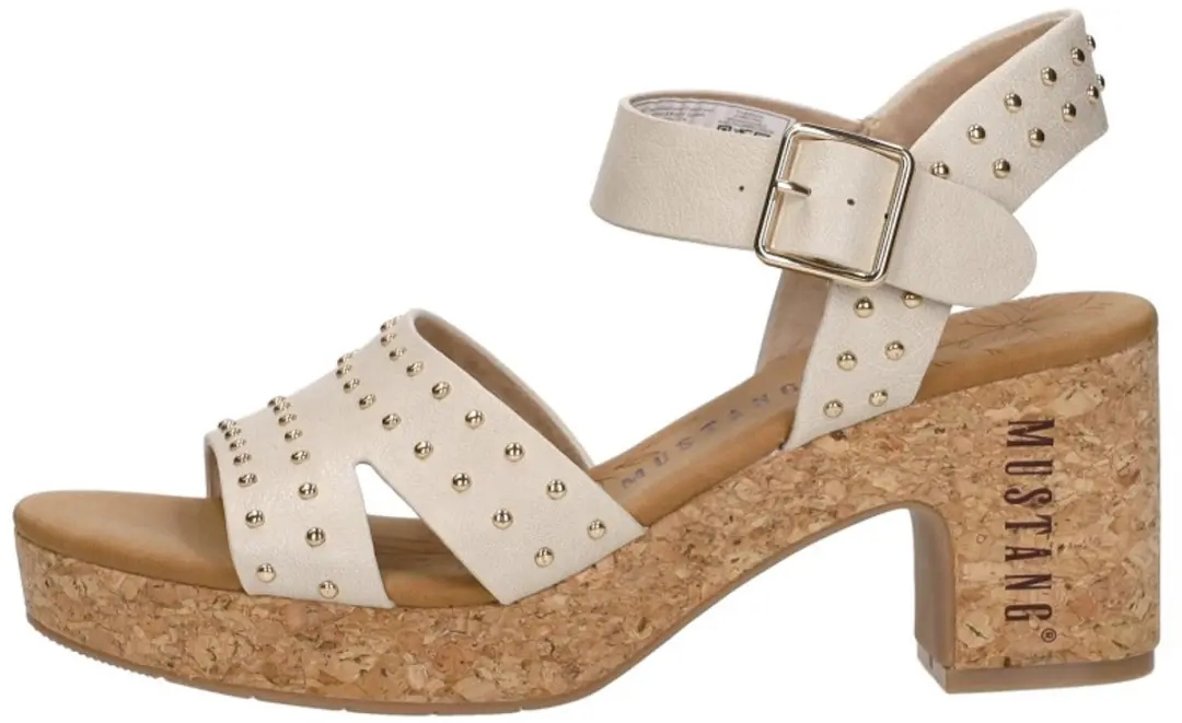 Mustang Sandalen Hak Sandalen Hak - Gebroken wit - Maat 37 - afbeelding 2 van 6