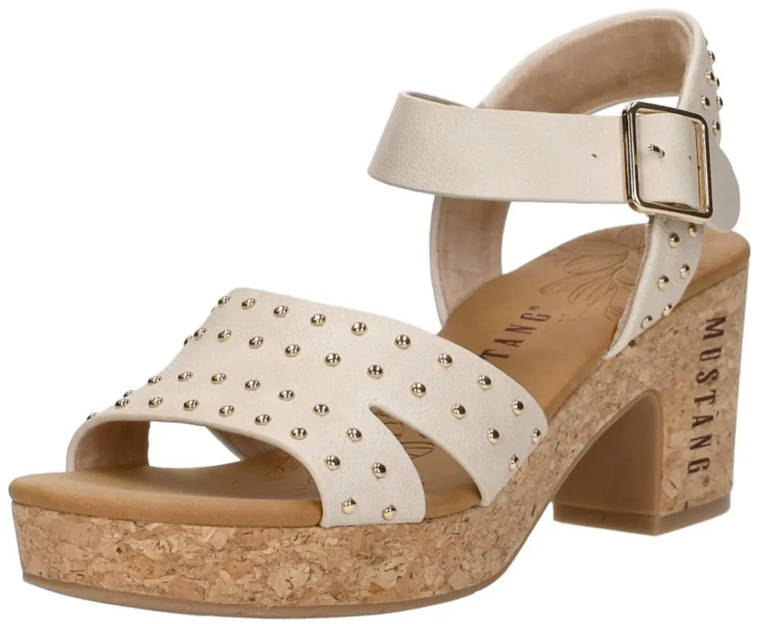 Mustang Sandalen Hak Sandalen Hak - Gebroken wit - Maat 37 - afbeelding 3 van 6