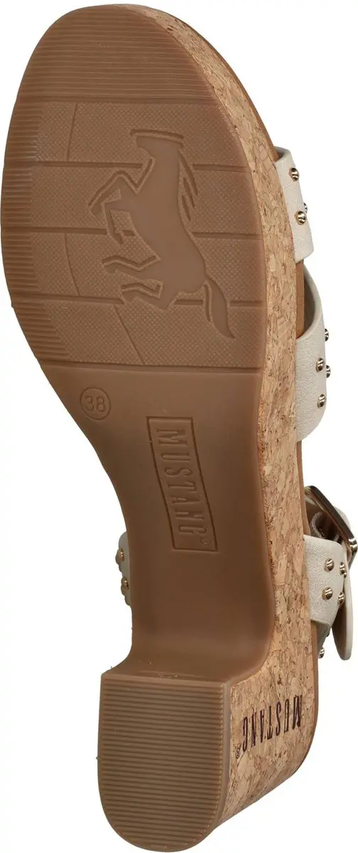 Mustang Sandalen Hak Sandalen Hak - Gebroken wit - Maat 37 - afbeelding 5 van 6