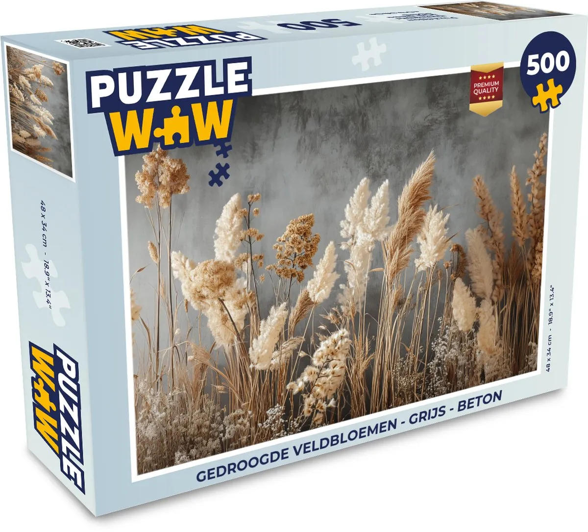 PuzzleWow Veldbloemen Beton Legpuzzel 500 Stuks - MPN 8721414229369