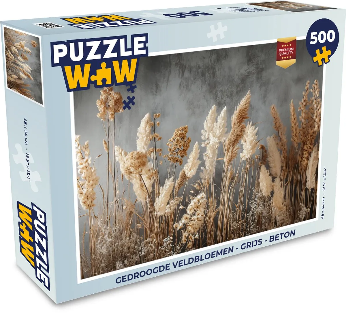 PuzzleWow Veldbloemen Beton Legpuzzel 500 Stuks - MPN 8721414229369