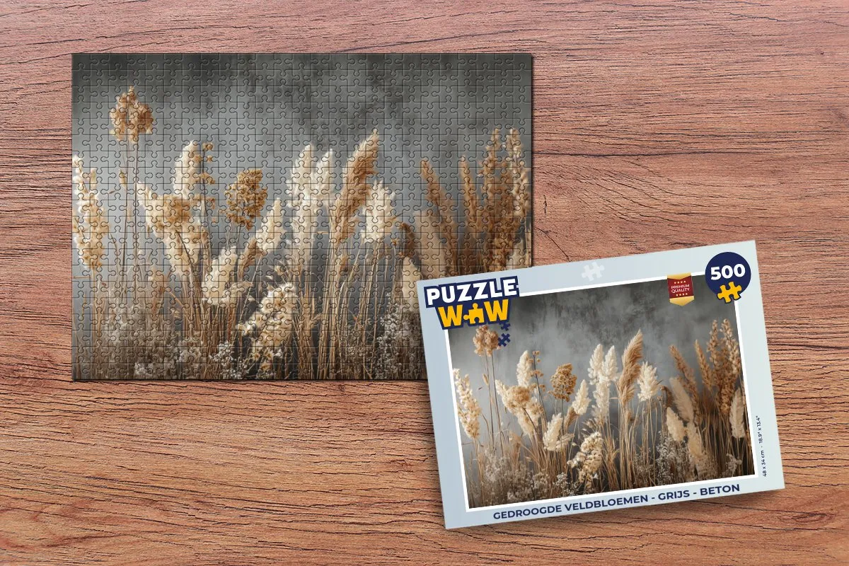 PuzzleWow Veldbloemen Beton Legpuzzel 500 Stuks - MPN 8721414229369