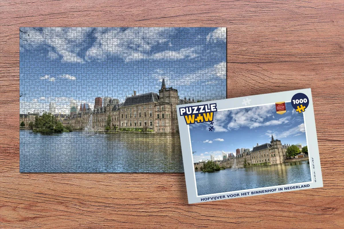 PuzzleWow Hofvijver Binnenhof Legpuzzel 1000 Stuks