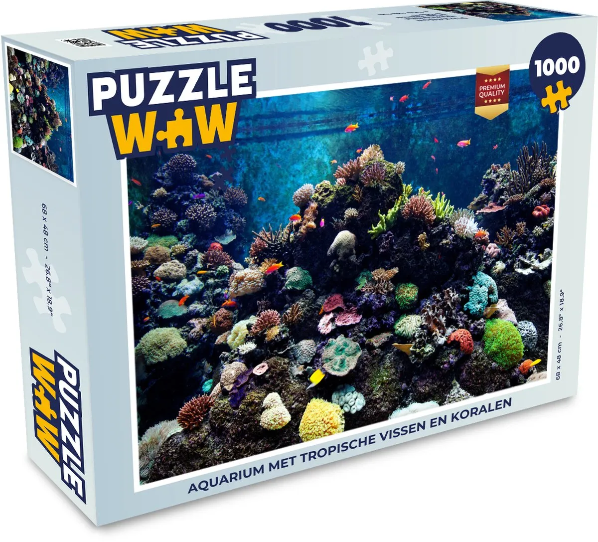 PuzzleWow Aquarium Legpuzzel 1000 Stuks - Multicolor