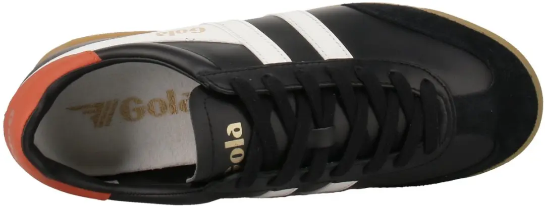 Gola Torpedo Leather Heren Sneaker - Zwart/Wit/Orange