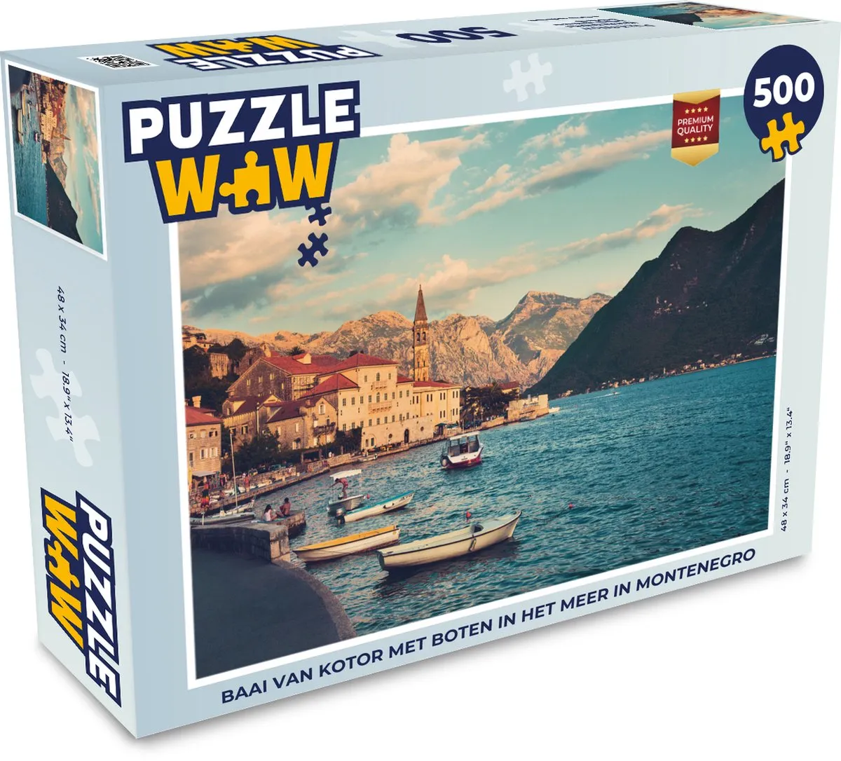 PuzzleWow Legpuzzel Baai van Kotor 500 Stuks - Multicolor
