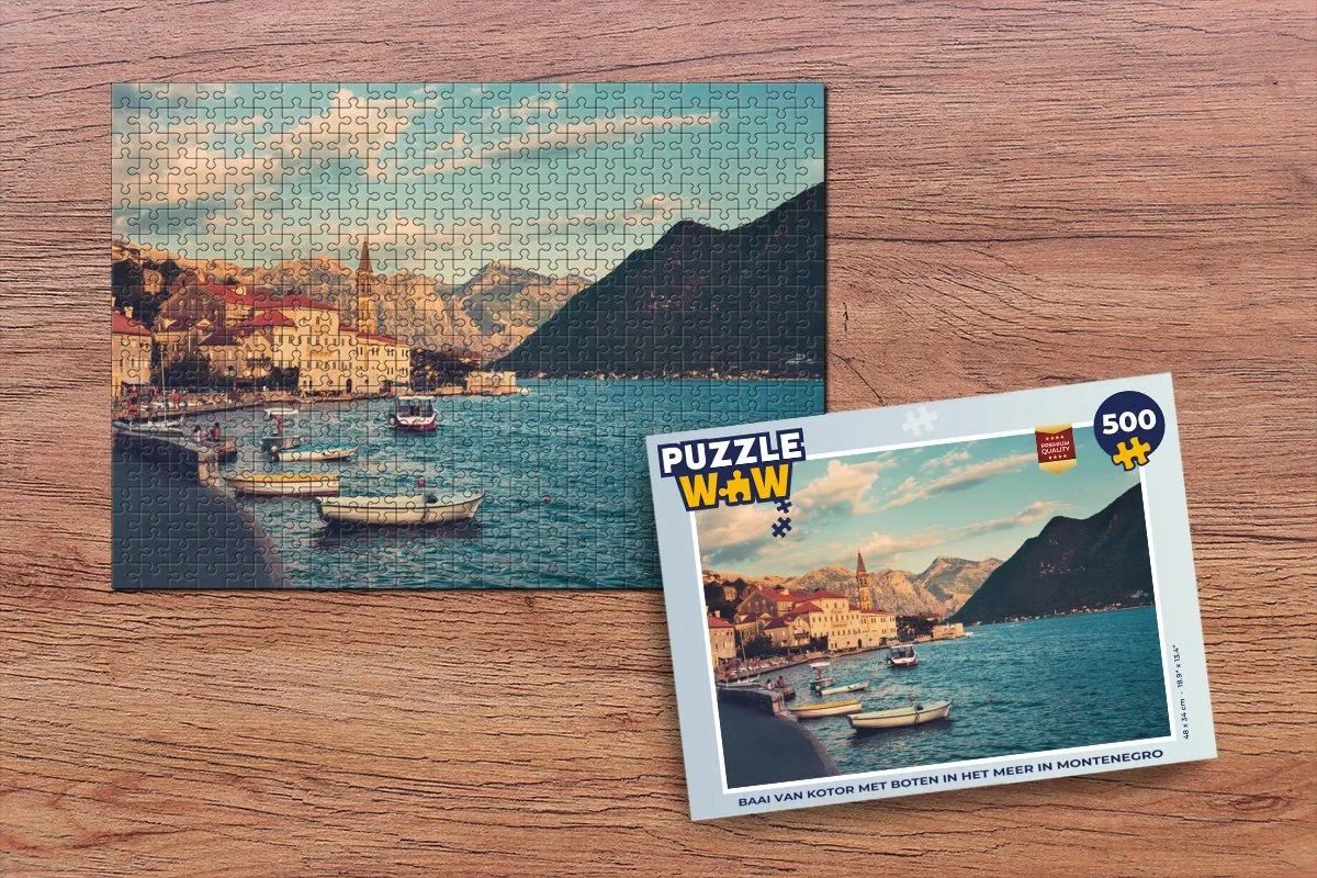 PuzzleWow Legpuzzel Baai van Kotor 500 Stuks - Multicolor