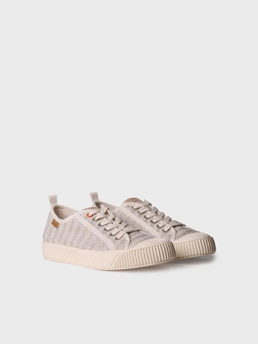 Lage sneakers voor dames van gerecyclede stof