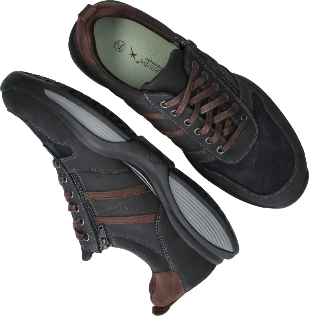 Xsensible Mannen Nubuck Lage Sneakers 30073.2 - Blauw