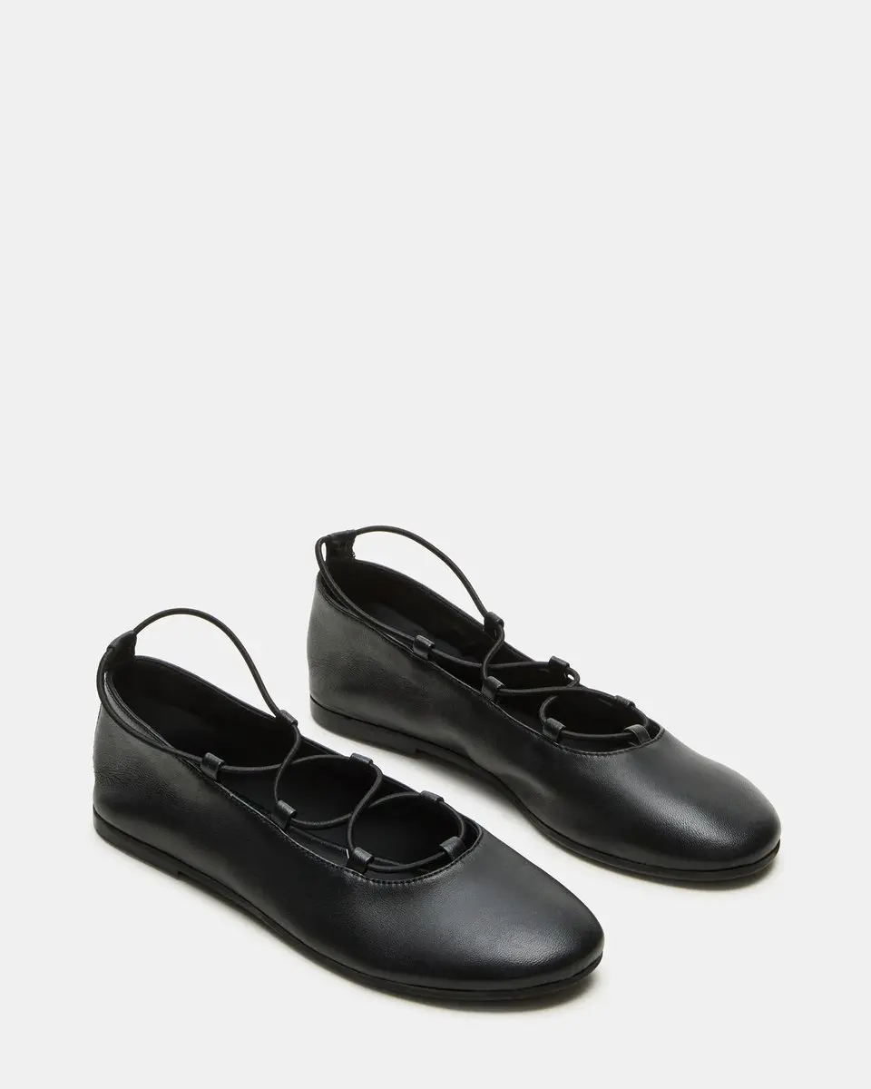 Steve Madden Bombshell Ballerina's - Zwart Leder 37