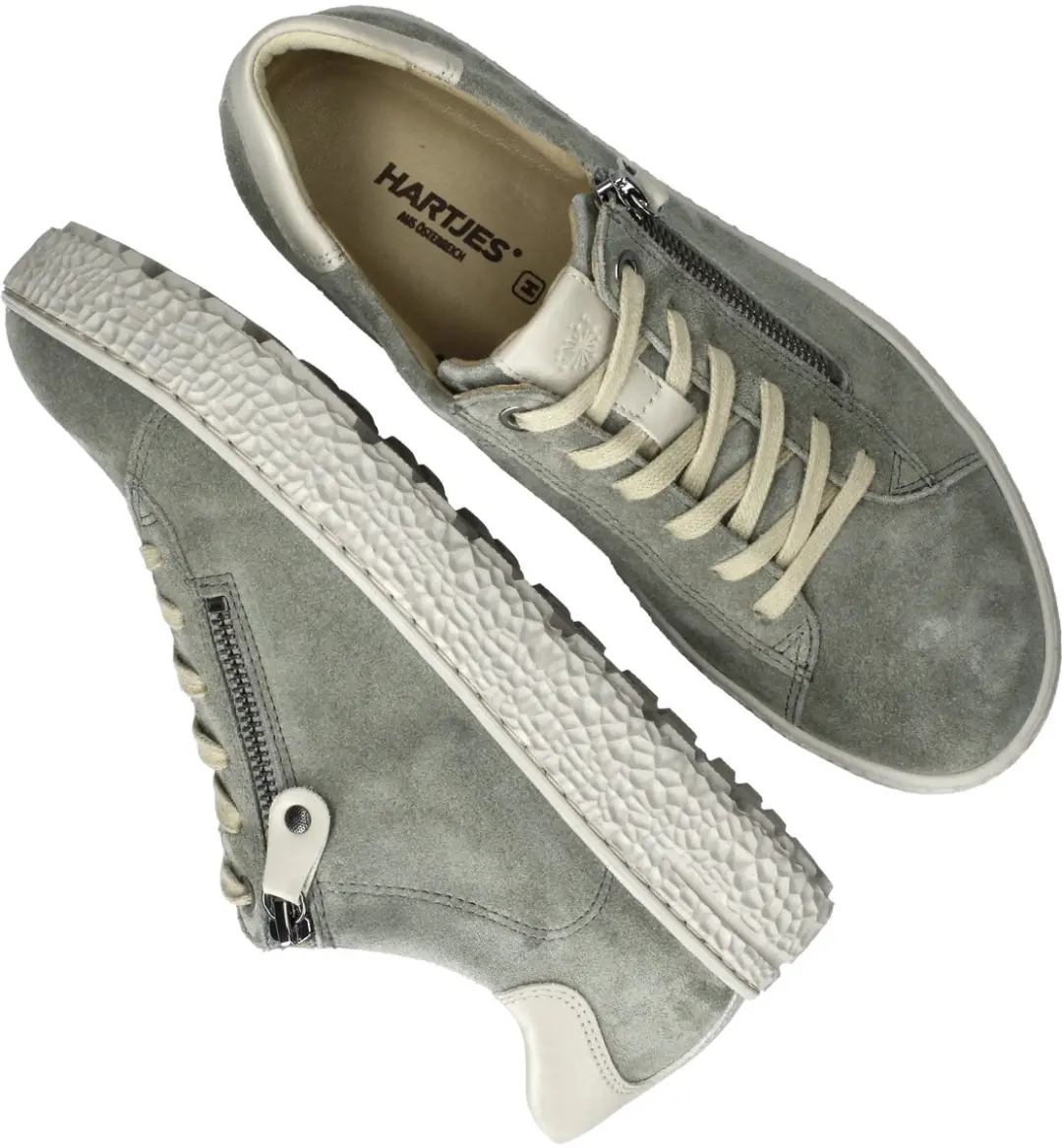 Hartjes 162.1417/99 Dames Veterschoenen - Groen - Maat 41
