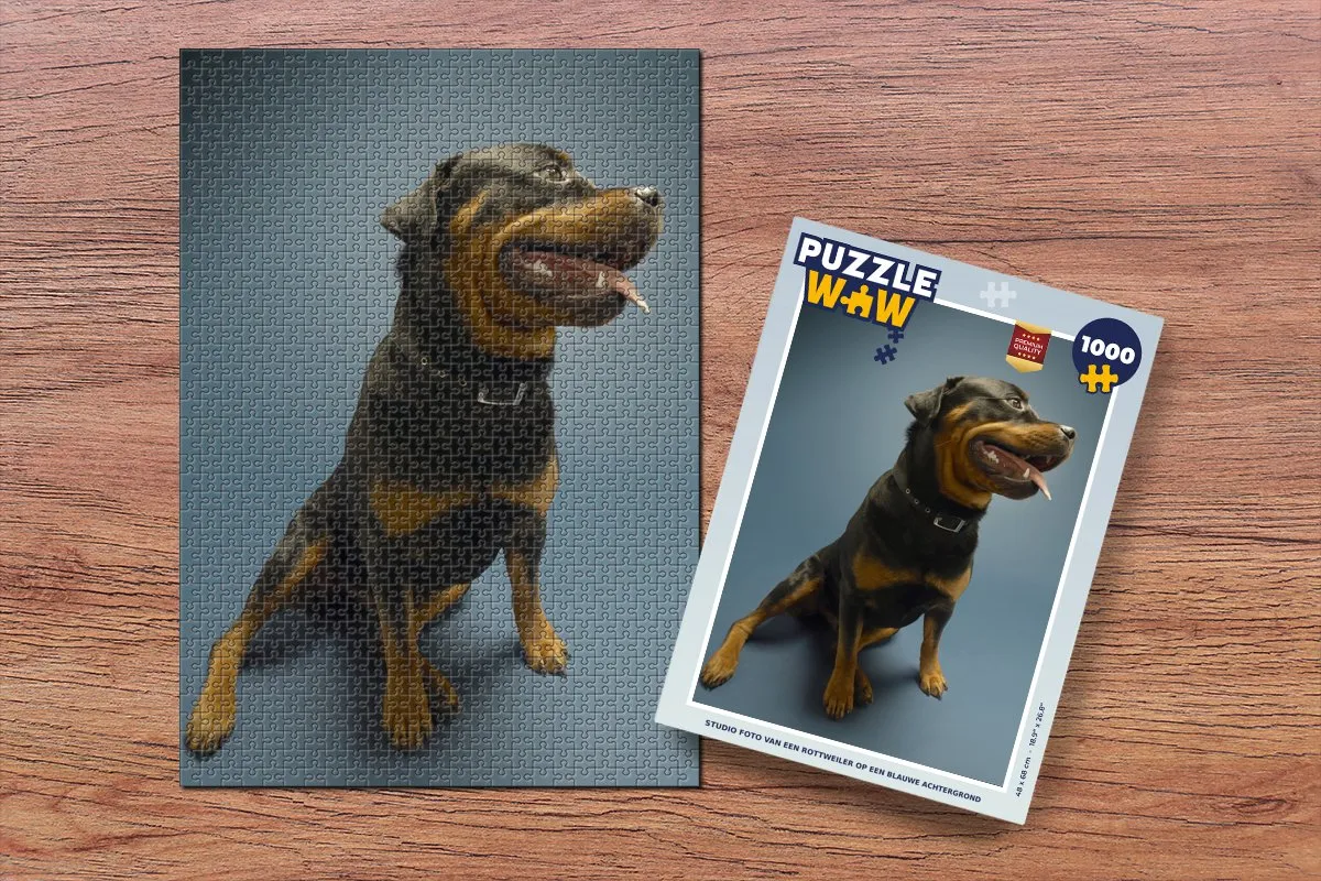 PuzzleWow Legpuzzel Rottweiler 1000 Stuks