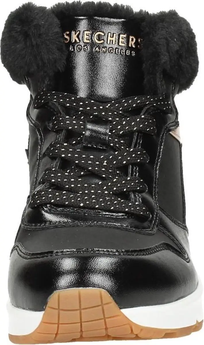 Skechers Uno Cozy On Air Meisjes Sneakers - 33 - Black/Rose Gold - afbeelding 2 van 6