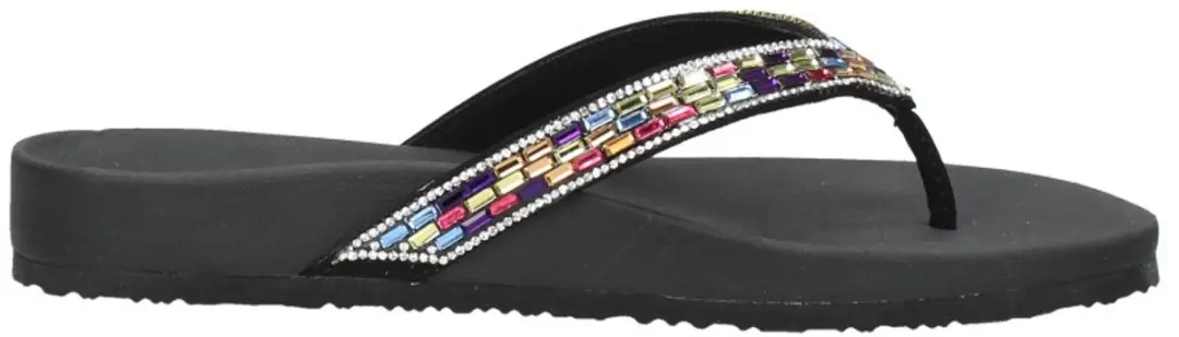 Skechers Arch Fit Meditation -Glam Gal - Dames Slippers - Zwart - afbeelding 2 van 6