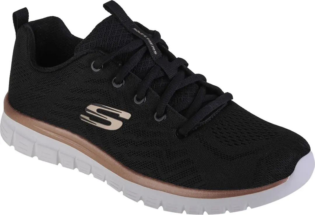 Skechers Sport Dames GRACEFUL GET CONNECTED Sneakers Damesschoenen Zwart Goud