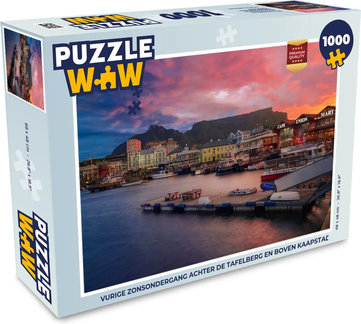 PuzzleWow Tafelberg Kaapstad Legpuzzel 1000 Stuks - Multicolor