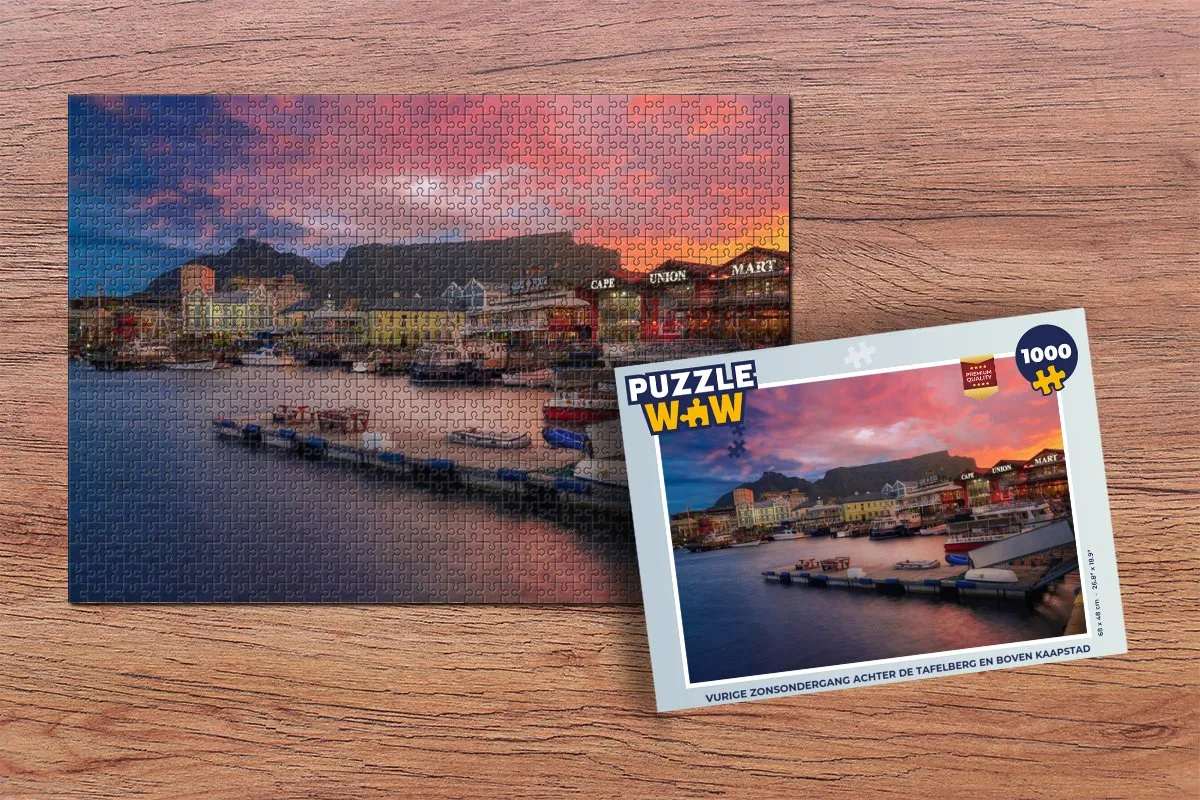 PuzzleWow Tafelberg Kaapstad Legpuzzel 1000 Stuks - Multicolor